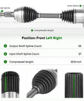 Pair Of Rock Solid Front CV Axle Assemblies Street Tough For Heavy Duty 4WD Trucks And SUV Dropping Right In With Hella Tough Joints.