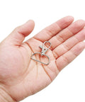 Legit Heavy Duty Swivel Hook Clasps 40 Piece Kit 1 Inch D Ring Connectors For Lanyards Bags And Craft Projects Solid metal clasp in hand.