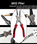 MIG welding plier with red grips; part of an 8-piece welding tools set.