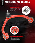 12-Piece Front Suspension Kit with red PU bushing upper control arm for Dodge Dakota & Mitsubishi Raider