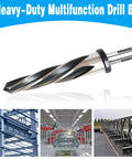 Three Eighths Inch Bridge Construction Reamer Drill Bit Pro Grade M2 HSS Taper Chucking Reamer with 5 Spiral Flutes