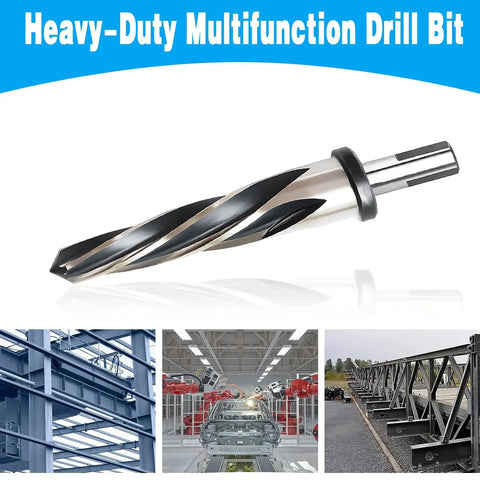 Heavy Duty 7/16 Inch Bridge Construction Reamer Drill Bit for Steel Alloy Metal Wood and Plastic, M2 HSS Taper Chucking Reamer with 3/8 Inch Non Slip Shank