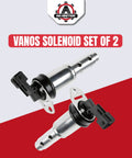 Vanos Solenoid Oil Control Valve Set Two Pack For BMW Engine Timing Replacement To Improve Power Throttle Response And Fuel Economy On Select 1 Series 3 Series 5 Series X Line Vehicles, shown from side view.