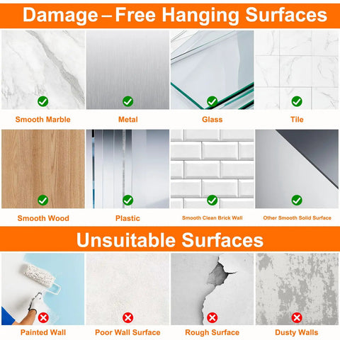 100 Pack Heavy Duty Self Adhesive Hooks 50 Lbs Transparent Reusable Sticky Wall Hooks for Kitchen Towel Bathroom Shower Office