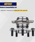 Front view of Rear Wheel Hub And Bearing Assembly 512257 2 Pack Set Compatible With Honda Civic 2006-2011 with ABS 5 lug
