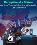 2.4GHz Wireless Guitar System For Electric Guitar And Bass With No Latency, 100 Ft Range, transmitter and receiver in use