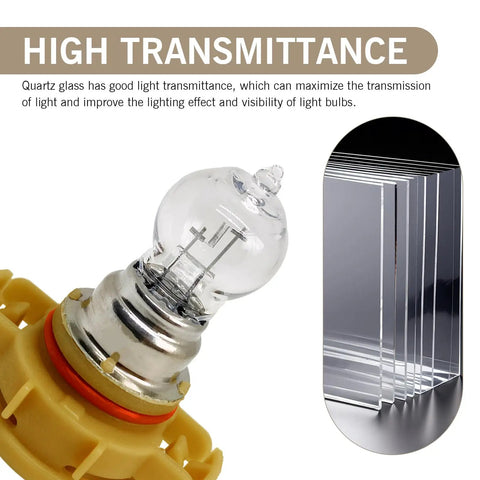 Fog Light Bulbs 12V 24W 3500K Warm White Ultra Bright Quartz Glass Shock Proof Daytime Running Light in focus