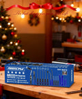 Rugged 17 Piece Pick And Hook Tool Set With Magnetic Pickup Bar Hella Tough Carbon Steel Auto Repair Kit displayed on a workbench.