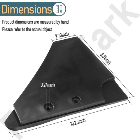 Universal Outboard Hydrofoil For 5 To 150 HP Boats, Whale Tail Cavitation Plate Stabilizer, dimensions labeled
