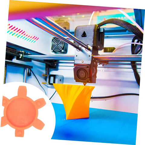 Flexible Rubber Spider Insert For Plum Couplings 40mm Outer Diameter Heavy Duty Jaw Coupling Pad shown with 3D printer