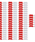 120 Piece RC Car Racing Track Drift Barriers Set For Drifting Practice Durable Plastic Obstacles And Fence For Remote Control Cars Build Dope Circuit Tracks Anywhere with red and white barriers.