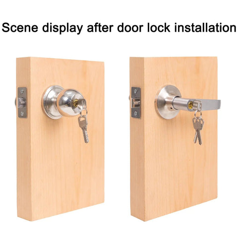 Door Lock Installation Kit With Adjustable Jig, One Inch And Two And One Eighth Inch Hole Saws, Arbor Included on wooden panels