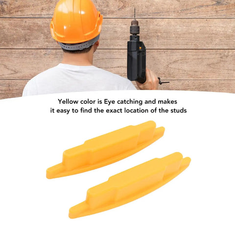 SUNGOOYUE Magnetic Stud Finder, ABS Wall Scanner Screw Detector 2 Pack 14cm Compact Battery Free for Drywall and Wood Construction DIY Home Renovation with yellow tools