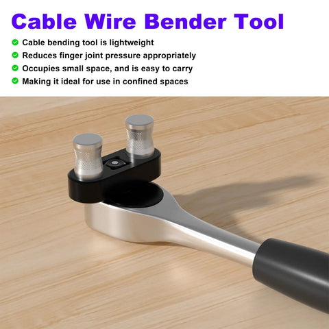 Heavy Duty 500 MCM Wire Bender Tool And Cable Bending Equipment For Electrical Work shown on a wooden surface, compact and lightweight design.