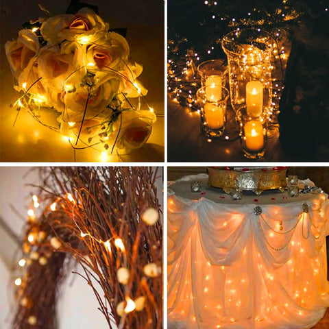 12 Pack Fairy Lights Battery Operated String Lights 7 Feet Long With 20 Mini LEDs Waterproof Silver Wire in home decor setup