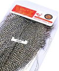 10 Pack Bronze Rooster Saddle Fly Tying Feathers For Midge NAT Grizzly Color in packaging for trout fishing hooks size 18 20