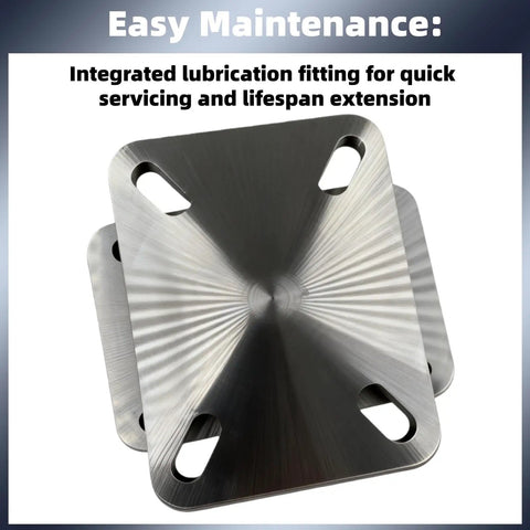 Heavy Duty Bearing Turntable Plate 5500 Lb Rating Greaseable Kingpinless Design for Workstations Weld Tables Displays