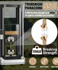 Beefy Paracord Rope 550 Lb Strength 50 Ft 4 Mm Parachute Cord 7 Strand Core Desert Camo durability test diagram