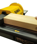 Heavy Duty 4 By 36 Belt And 8 Inch Disc Sander With 7 Amp Motor for precision woodworking, sanding a wooden plank.