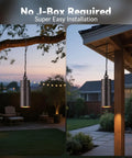 Low Voltage 12V Hanging Landscape Lights 5CCT LED Outdoor Pendant Lighting For Gazebo Pergola Garden Aluminum IP65 Oil Rubbed Bronze