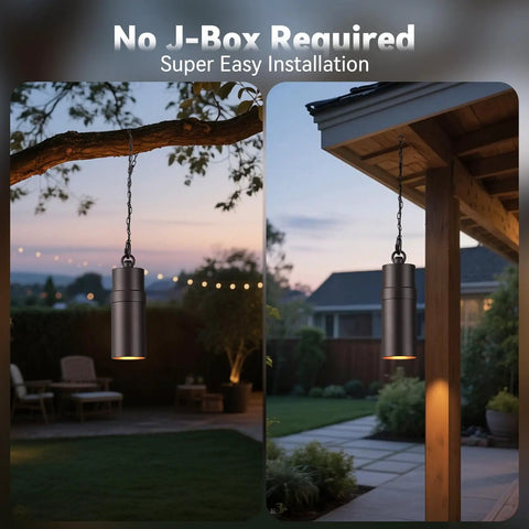 Low Voltage 12V Hanging Landscape Lights 5CCT LED Outdoor Pendant Lighting For Gazebo Pergola Garden Aluminum IP65 Oil Rubbed Bronze