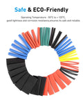 Heat Shrink Tubing Kit 2 To 1 Shrink Ratio 45mm Cable Sleeve Flame Retardant Polyolefin 560 Pieces In 5 Colors And 12 Sizes