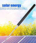 Greenhouse Automatic Vent Opener Kit With Double Spring Roof Control against solar panels and sky background
