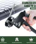 Heavy Duty Zip Tie Gun Kit With Industrial Scissors, Tensioner And Cutter For Electrical Work, Outdoor Fence And Pipe Repairs