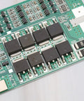 Close-up of Straight Up Badass 3S 40A Protection Board For 12V Lithium Battery Packs showing components and circuits.