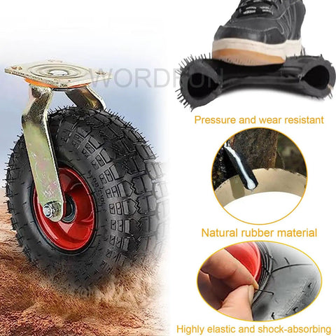 Beefy Top Plate Swivel Caster Wheels For Furniture And Workbenches, Heavy Duty Rolling Plate Casters With Thermoplastic Rubber