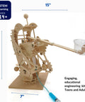 DIY Hydraulic Gearbot Kit: Wooden STEM Build With Gears, Levers And Launcher For Teens And Adults, Hands-On Hydraulic Robot Project