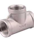 Stainless Steel Tee Fitting Three Quarters Inch NPT Female Three Way Connector SUS304 Cast Pipe Adapter for Plumbing Projects