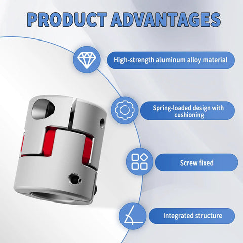 Aluminum Alloy Plum Flexible Shaft Coupling For CNC Servo Motors, Zero Backlash Spider Coupler with product advantages
