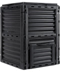 80 Gallon Garden Compost Bin Made From BPA Free Material No Fuss Assembly Large Capacity Outdoor Aerating Box in black color