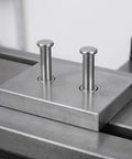 Stainless Steel Trailer Pin And Clip Kit 122 Pcs All In One Heavy Duty Universal Hardware Assortment For Lawn Mower Tractor Bicycle Cargo Cart Axles With Dowel And Cotter Pins Easy Install, two pins close-up