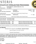 Certificate of sterilization processing for DIY Water Bacteria Test Kit For Home Use With Results In As Fast As 6 Hours Detects 50 Coliform Species EPA Certified Lab Tested Made In USA 2 Pack Today with company logo and signature details.