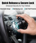 Shred The Pavement With This Universal Quick Release Steering Wheel Hub Adapter showing secure locking mechanism and detachable design.