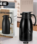 Keep Coffee Hot All Day With This Double Walled Vacuum Insulated Carafe 56 ounce thermal urn with box in kitchen setting.