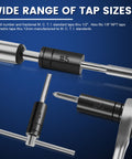 Close-up of 8 Piece Tap Socket Set For Quarter Inch And Three Eighths Inch Drive Adapters For Socket Wrench Fits MCTI Taps