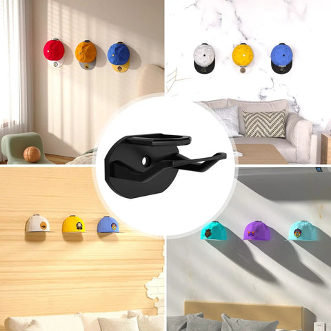 22 Pack Adhesive Hat Hooks No Drill Wall Hook No Drill Hassle Zero Sweat Setup Keeps Your Cap Game On Point Curved Hat Rack Organizer Rack For Baseball Caps Garage Door Closet Home Decor Black
