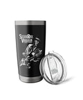 Artist Image Stainless Steel Insulated Tumbler With Dual Wall Insulation, Leak Proof Lid, BPA Free, Black Finish, Stevie Ray Vaughan design