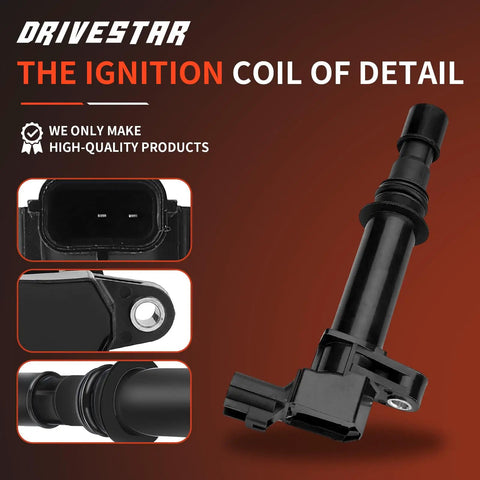 UF270 Ignition Coil Pack Set Of 8 Drop In Replacement close-up detail with four image views, for Jeep Grand Cherokee and more.