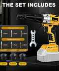 Cordless Pop Rivet Gun Kit For DeWalt 20V Max Brushless Automatic Riveting Tool with rivet sizes 1/8 5/32 3/16 shown