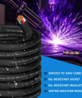 Heavy Duty 100 Ft 10/4 SJOOW Cord Cable Waterproof Oil Resistant Power Wire For Generators And Motors No Cap Just Dang Tough Wiring in roll with conductor ends.