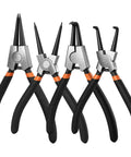 7 Inch Snap Ring Pliers Set With 3 64th Inch Tip Internal And External Circlip Pliers Kit Straight And Bent Jaw