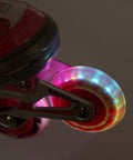 LED Illuminated Inline Skate Wheels 70mm Pink Pack Of 2 With 82A Hardness ABEC7 Bearings Magnetic Power No Batteries Needed