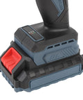 No Sweat Brushless Cordless Drill Kit Delivering 1500 RPM Speed And 45 Nm Torque With 25 Precision Adjustments battery pack close-up.