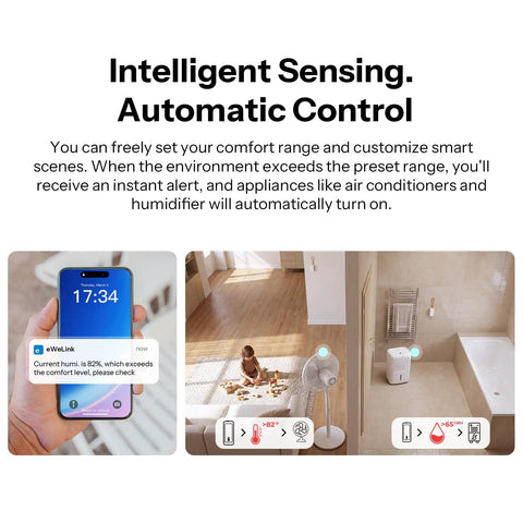 AirGuard TH Lite Zigbee Temperature Humidity Sensor With App Alerts For Real Time Remote Monitoring In Greenhouse And Wine Cellar Thermometer Hygrometer Works With Alexa And Google Home 4 Pack for app alert control