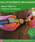 Person connecting heavy duty brass hose quick connect fittings 3/4-inch garden hose quick disconnect set with zero leaks