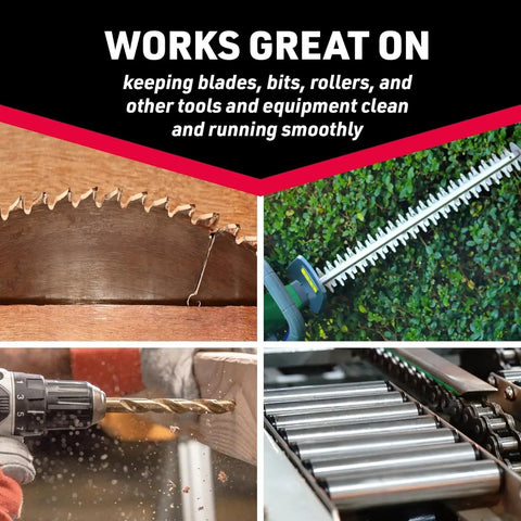 Dry Lube Drip Oil For Tools And Gear Pro Grade, 100 Percent Dry To Touch, used on saw blade, hedge trimmer, drill, and rollers